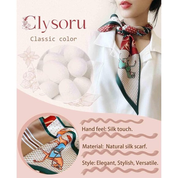 Women's Green Horse Fashion Oblique Angle Silk Neck Scarf Printed Scarves - Picture 2 of 7